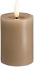 Moods & More - LED Pillar Candles, Silk, Melted, Sand, 49x75 mm