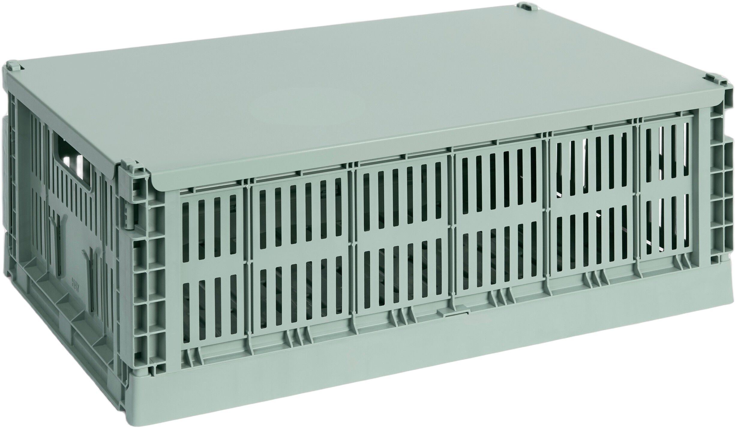 HAY Colour Crate Lid Metal-Large-Sage green