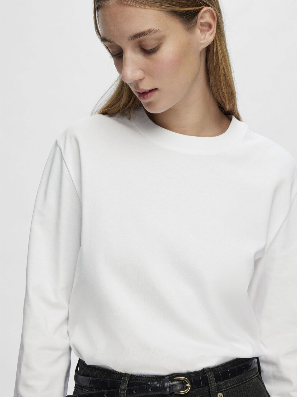 Slfessential Ls Boxy Tee Noos