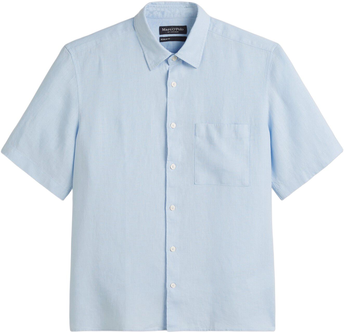 Kent collar, short sleeves, one rec