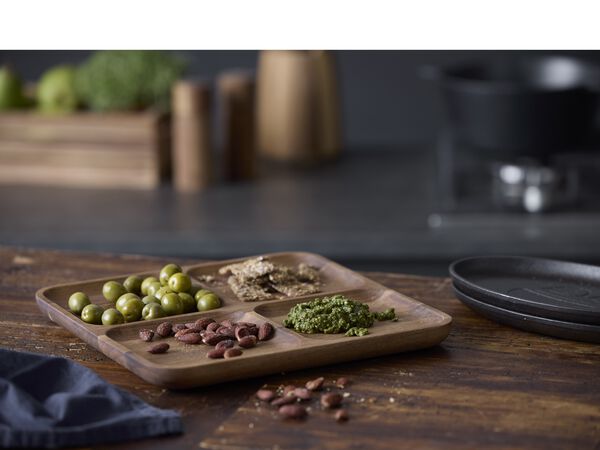 Serveringsfat 30,5 x 30,5 x 2,5 cm Akaciaträ