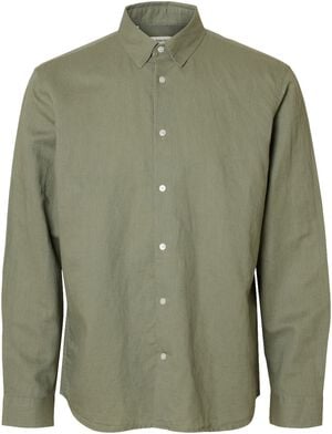 SLHREGCLAY LINENBLEND LS SHIRT CLA