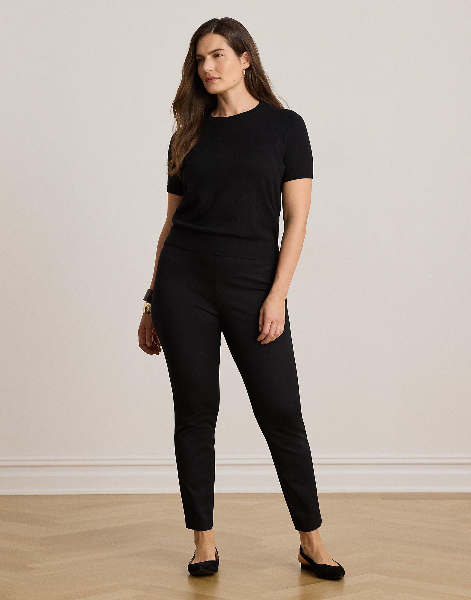 Cotton-Modal Short-Sleeve Sweater