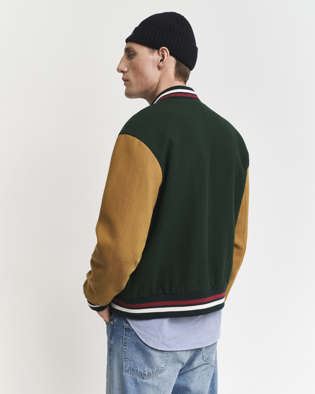 WOOL BLEND VARSITY JACKET