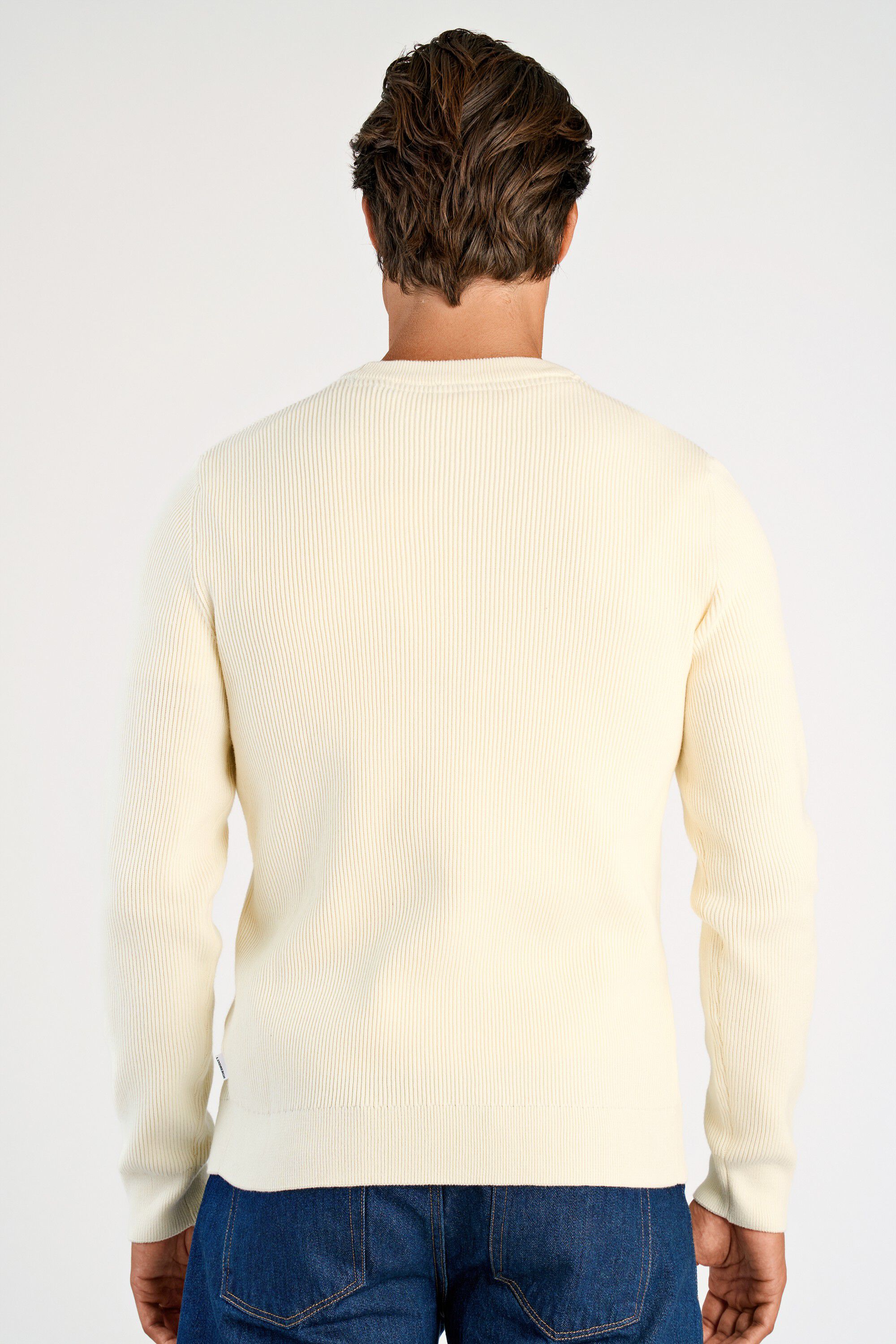 Rib knitted o-neck knit