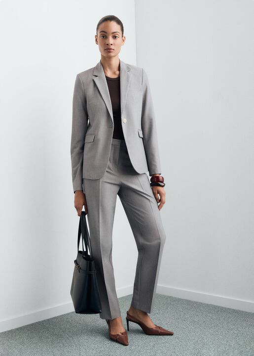 Straight suit trousers