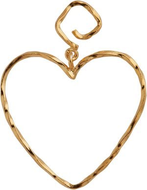 Funky Heart Ørering - Forgyldt