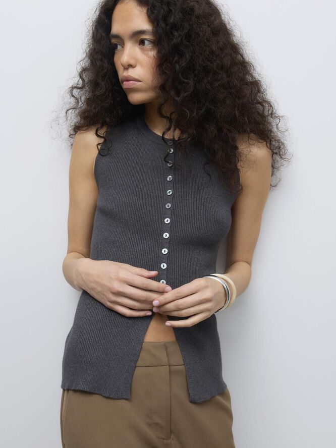 AWUKINO SL O-NECK KNIT VEST