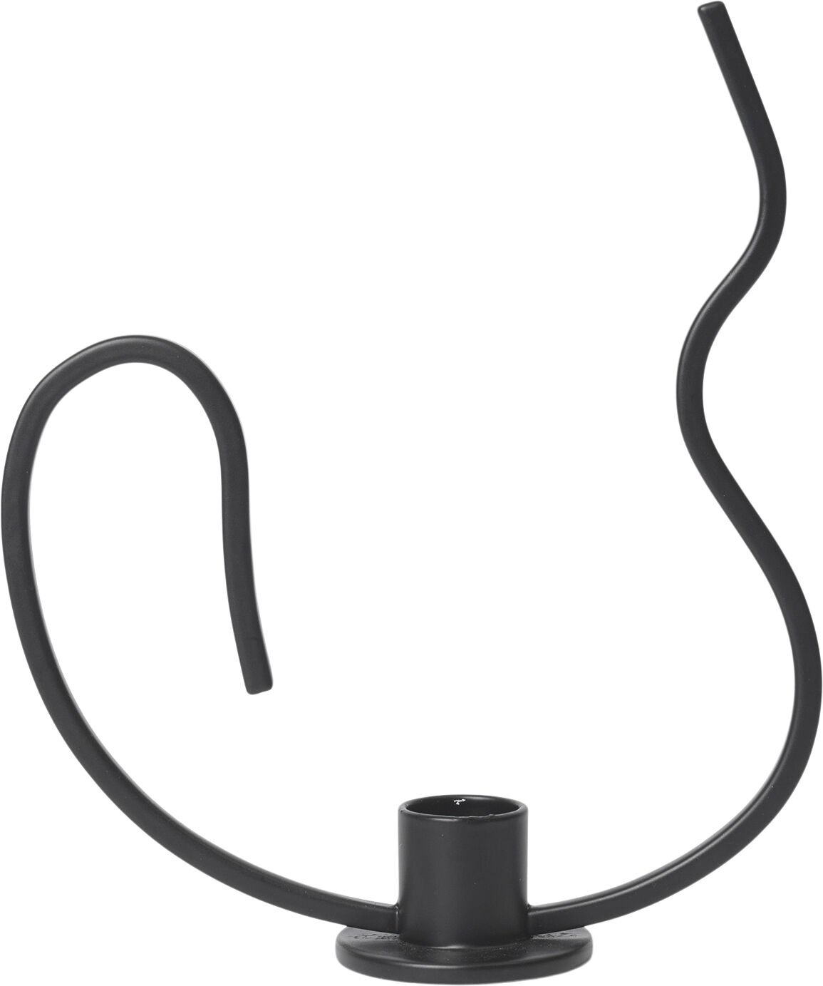 Valse Candle Holder - Low - Black