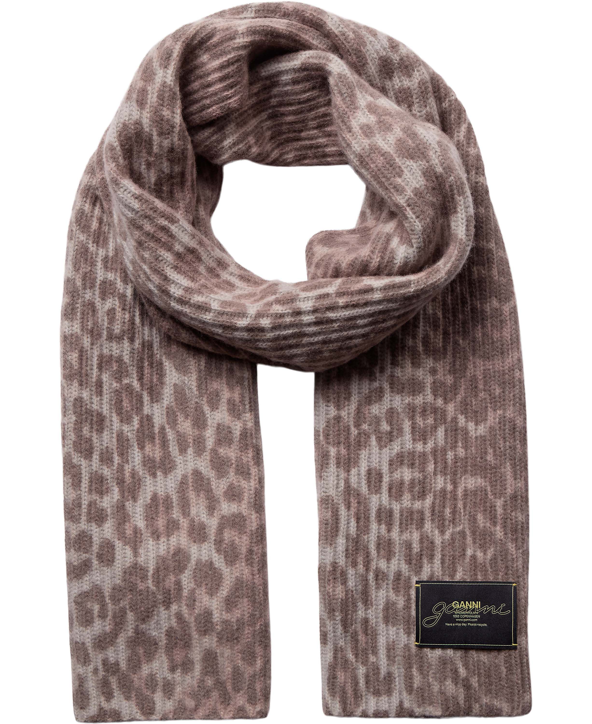 Graphic Wool Knit Scarf