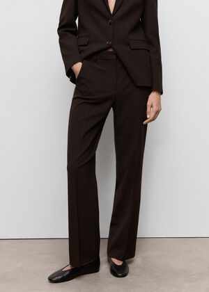 Straight-fit suit trousers