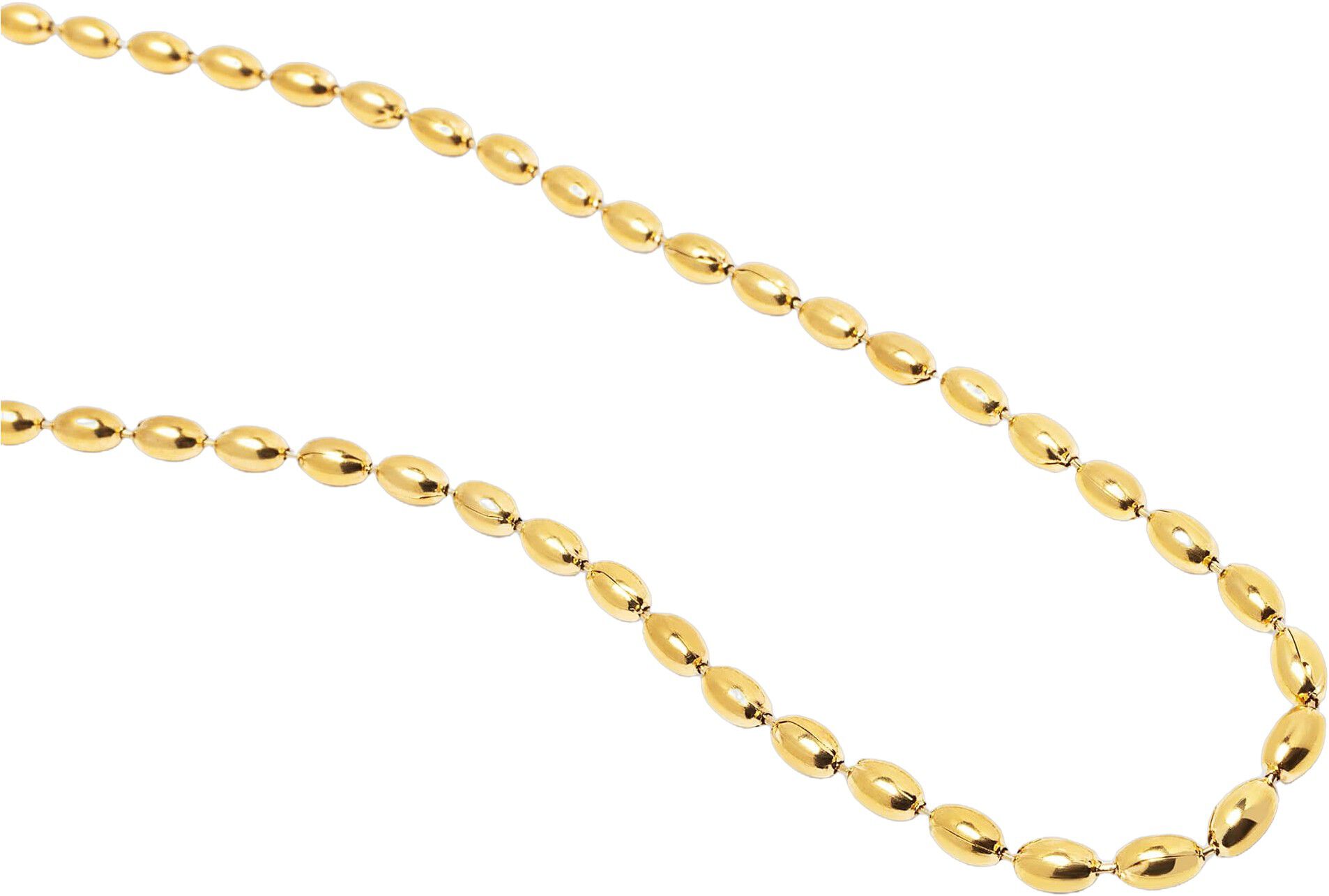 Gold Beaded Chain Necklace
