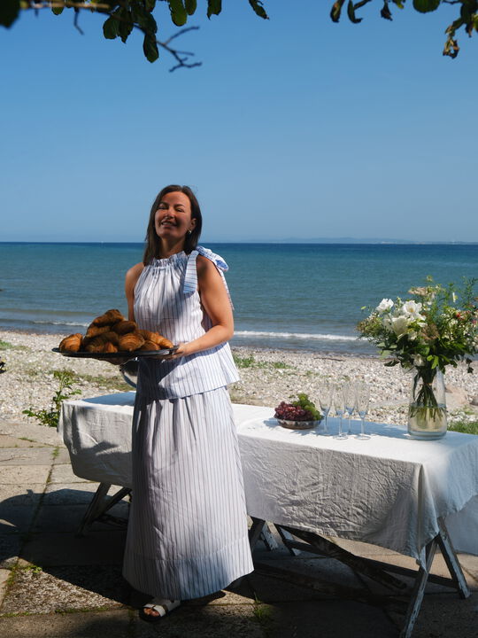 Yara Stripe Long Skirt