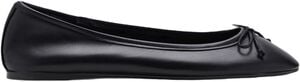 Leather ballet flats with bow