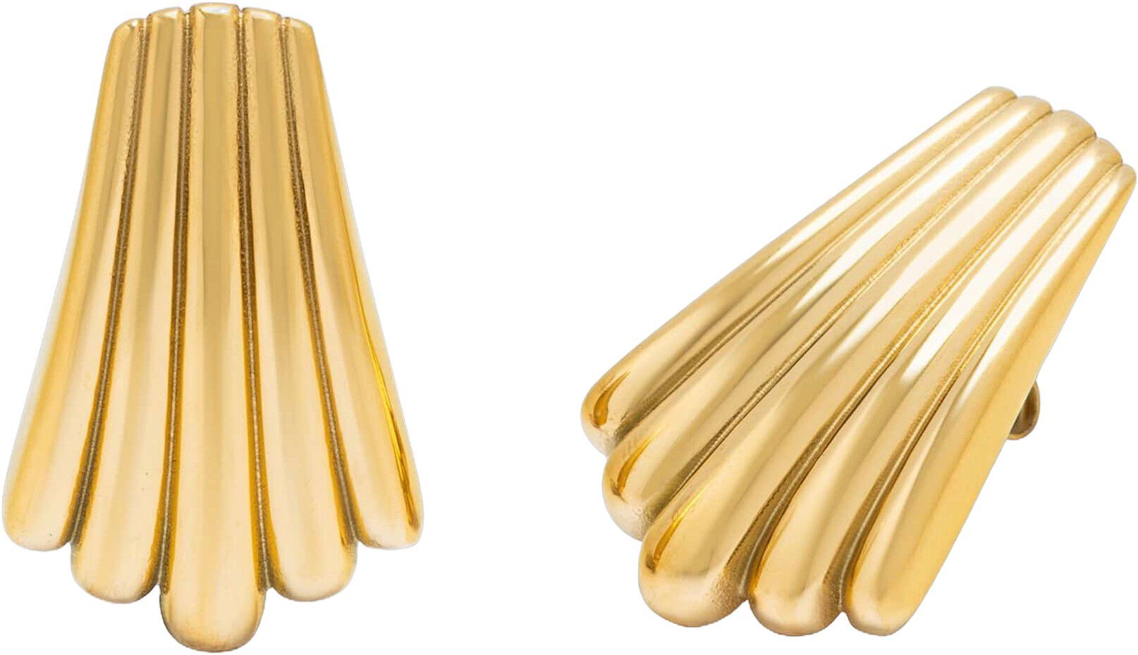 Women's Gold Calico Shell Earrings