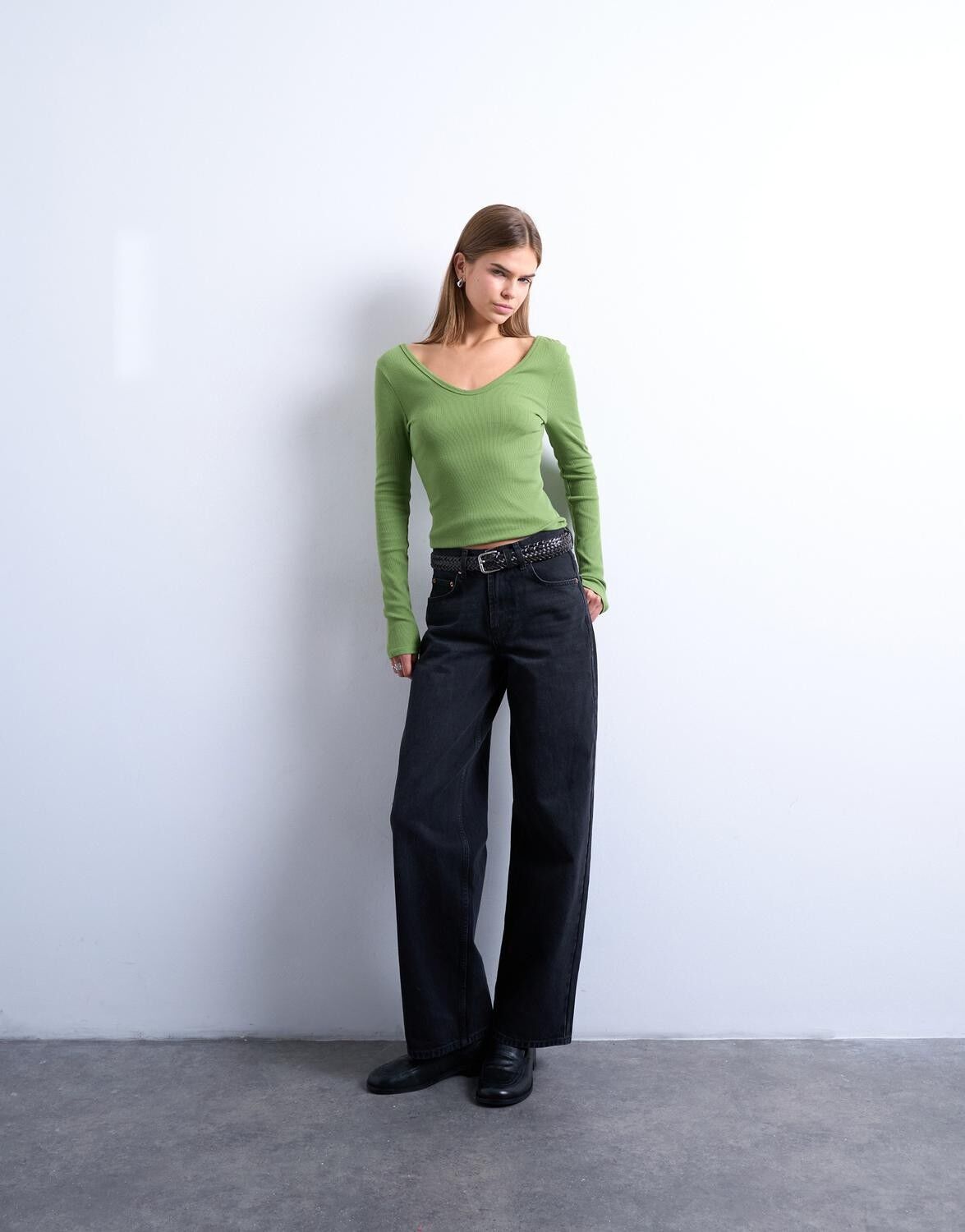 Tswendy Ls V-Neck Top Jrs