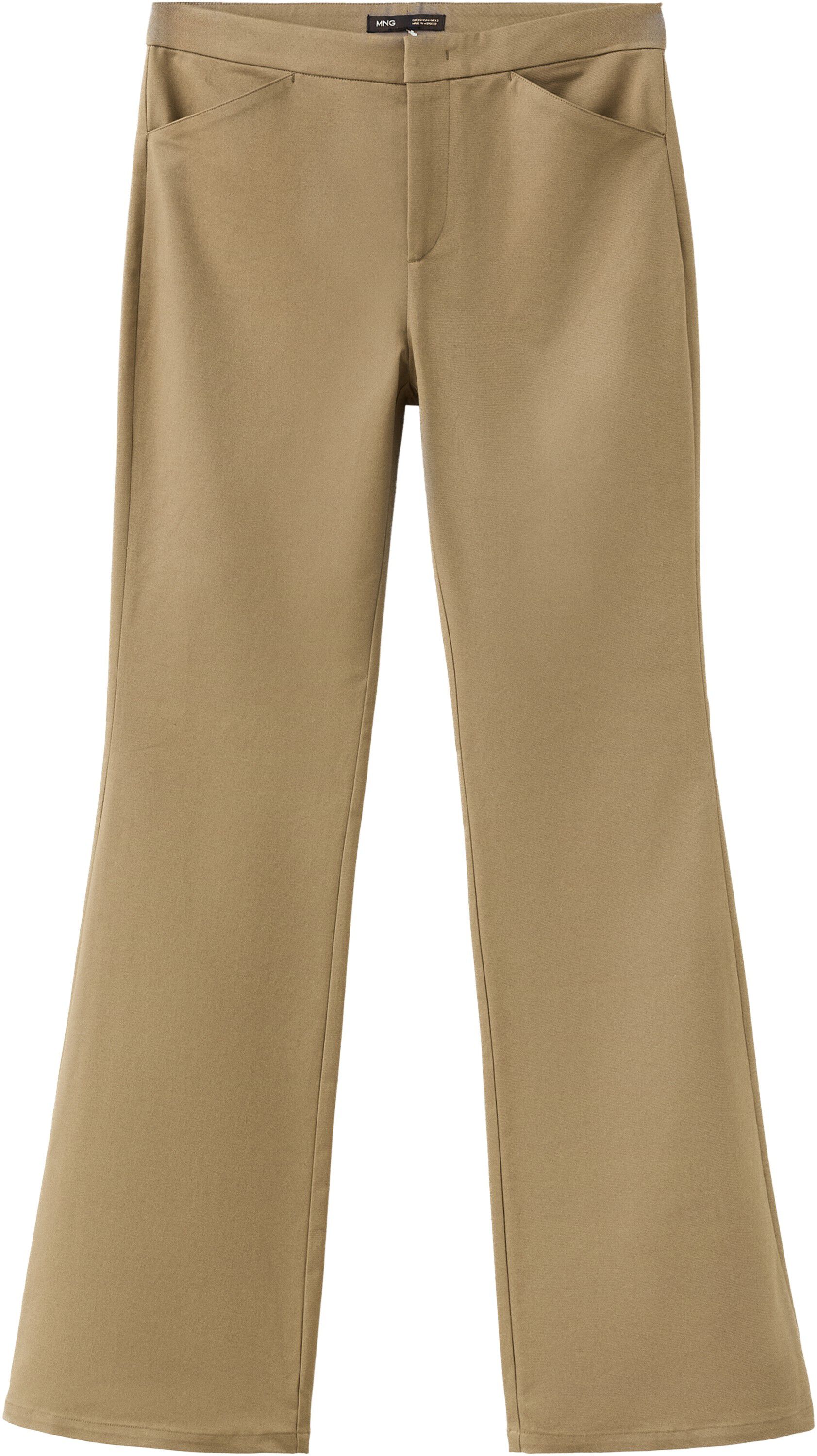 High-waisted flared trousers