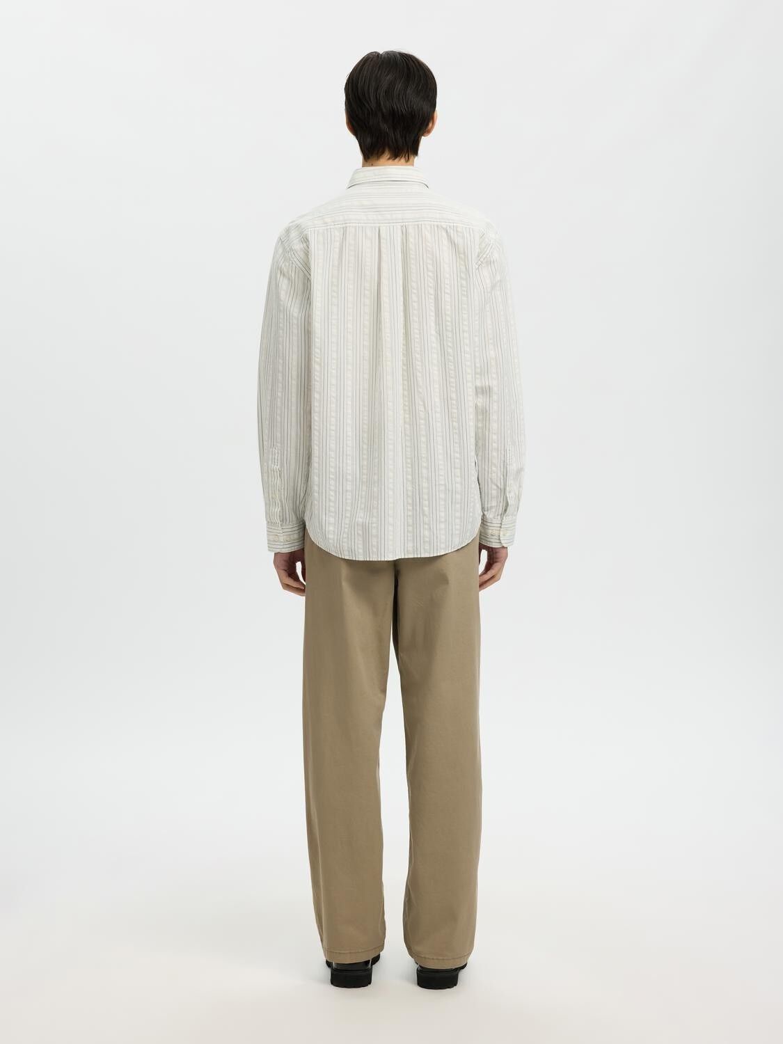 Slhregfreddie Mix Seersucker Ls Shirt