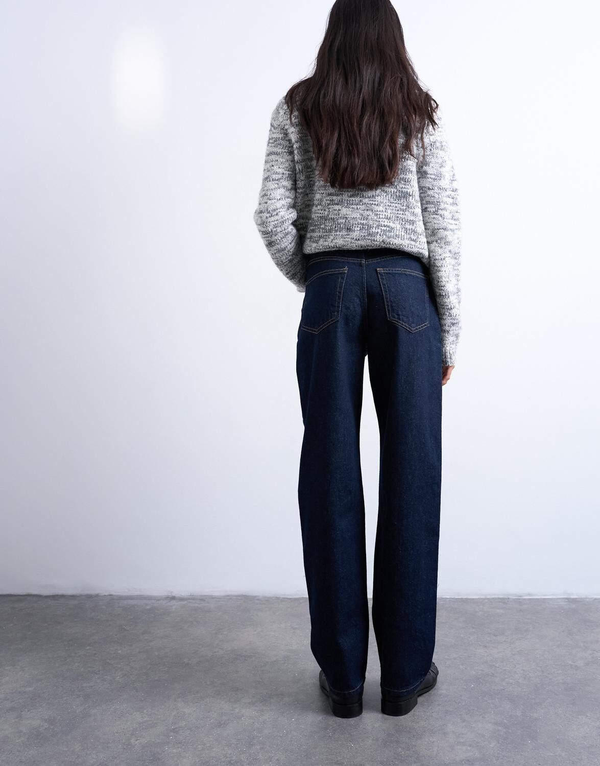 TSBEATE HW STRAIGHT DNM JEANS DB