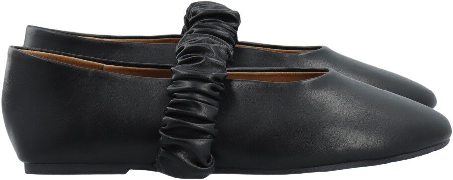 BIALUNA Scrunchie Ballet Flat Faux Leather