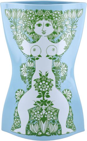 Nina Vase H28. 5 cm lys bl&aring;/gr&oslash;n