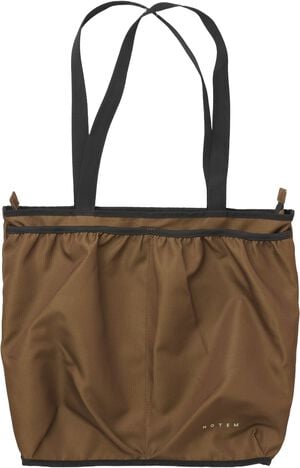 LUNA nylon bag with pockets, Brown