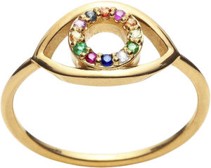 Multi-Zircon Eye Ring