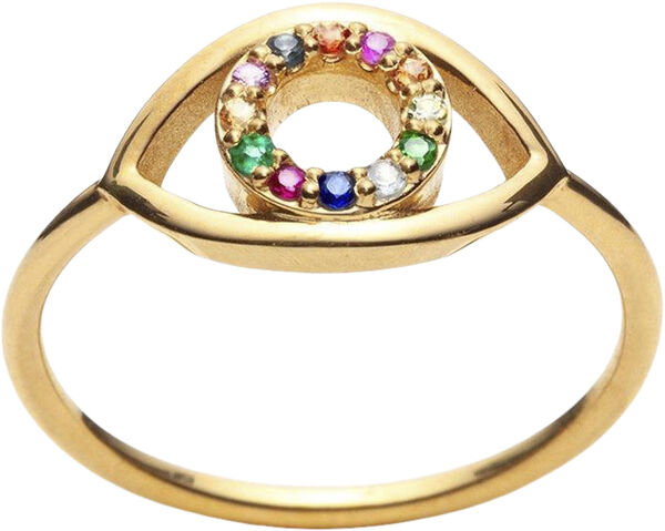 Multi-Zircon Eye Ring