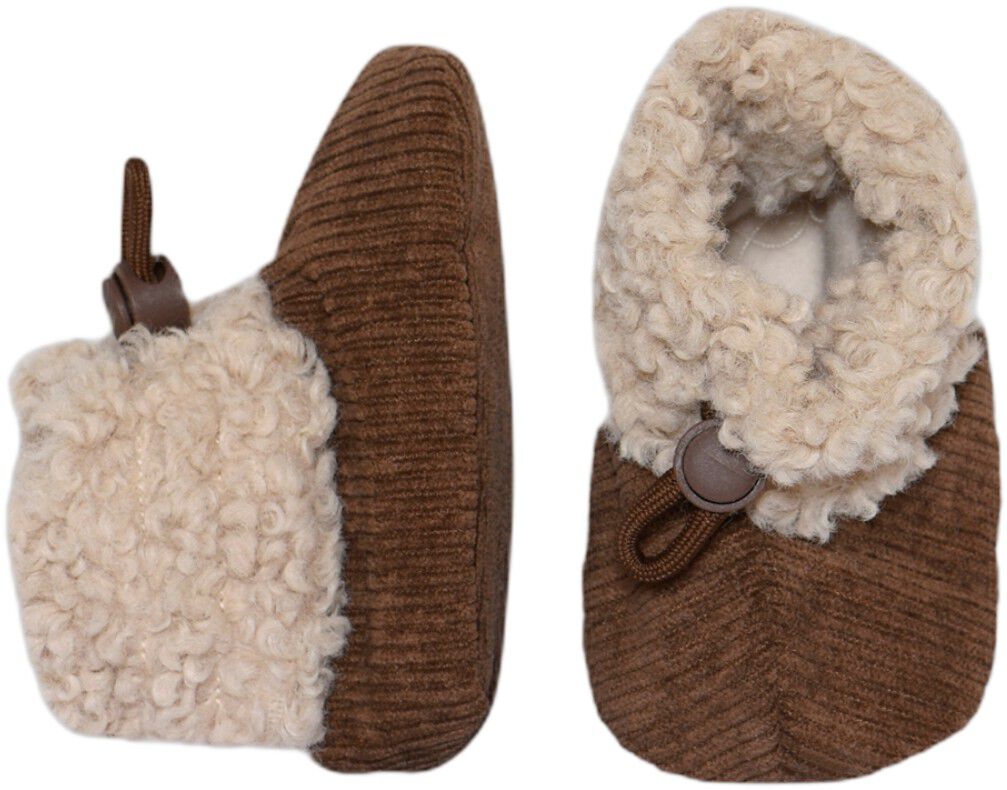 Fluffy baby textile slippers