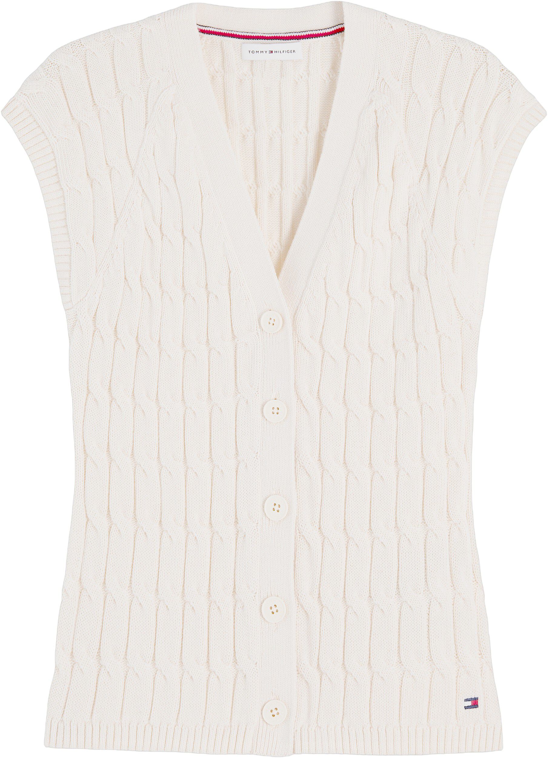 MID GG CABLE VEST CARDI