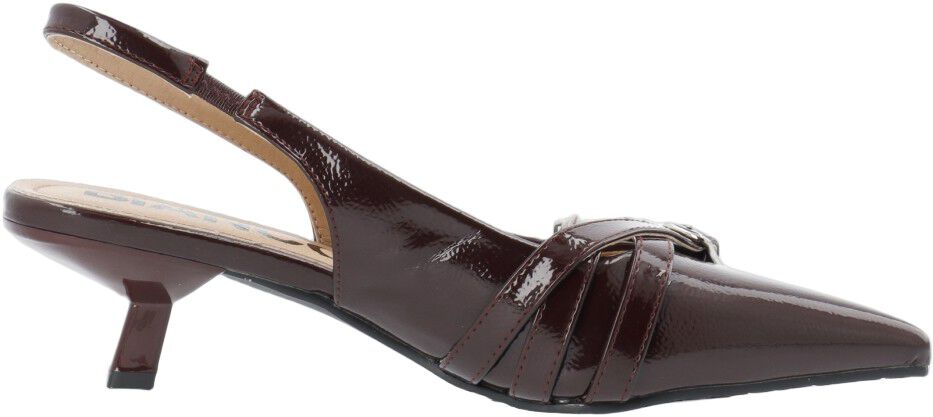 BIAKRISTIN Kitten Heel Buckle Faux Leather