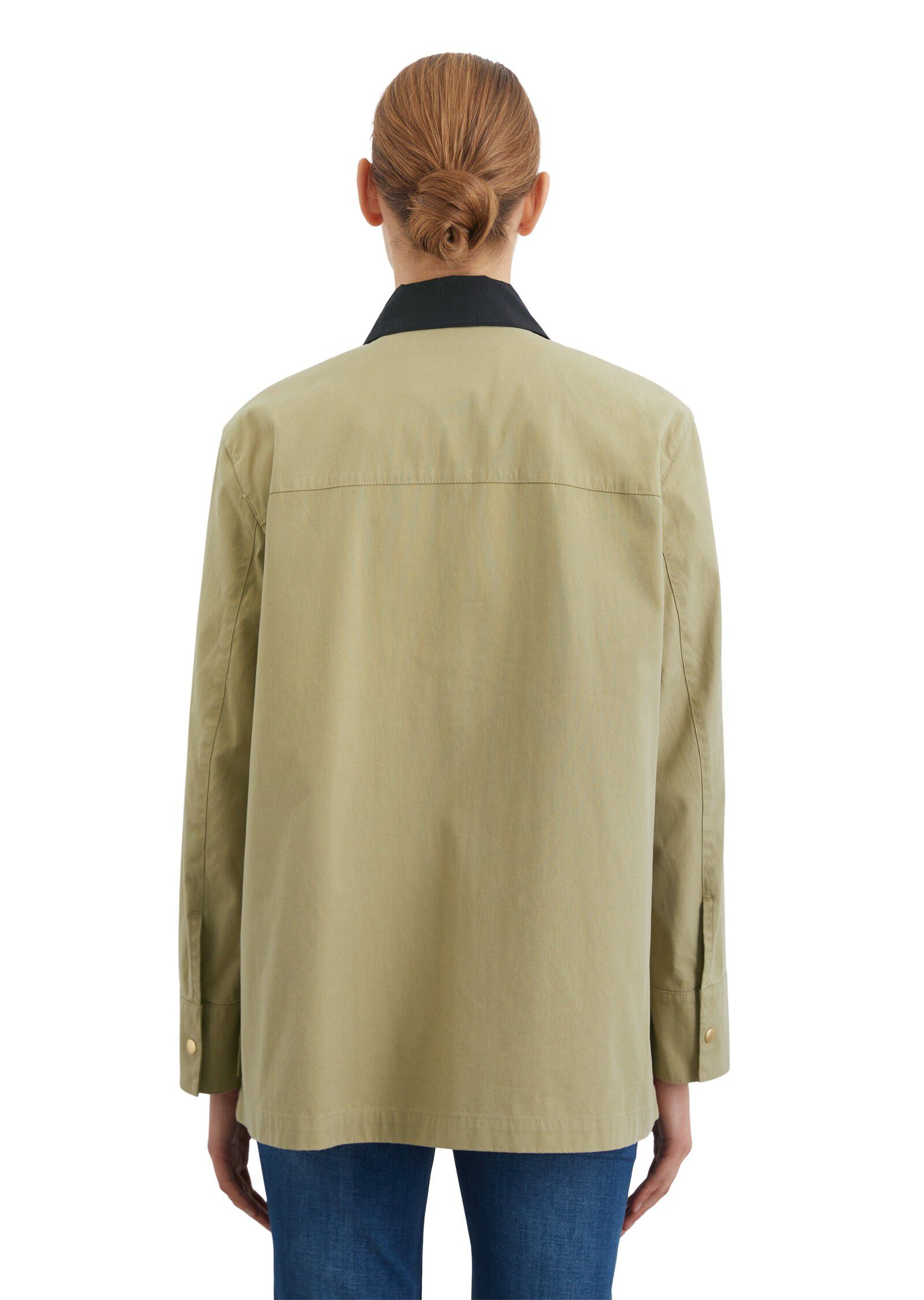 Canvas overshirt, patched pockets,