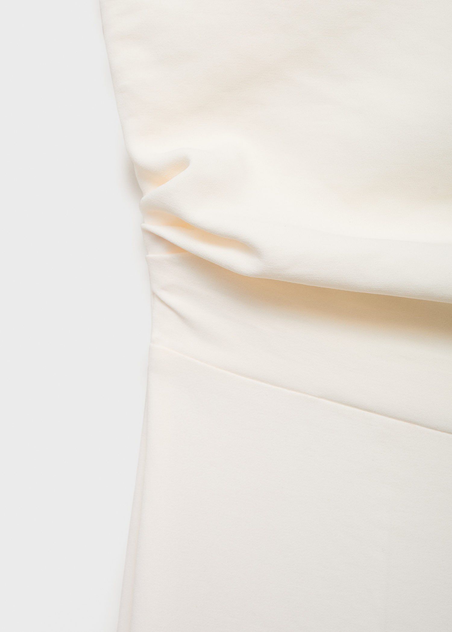 Long jumpsuit with asymmetrical nec