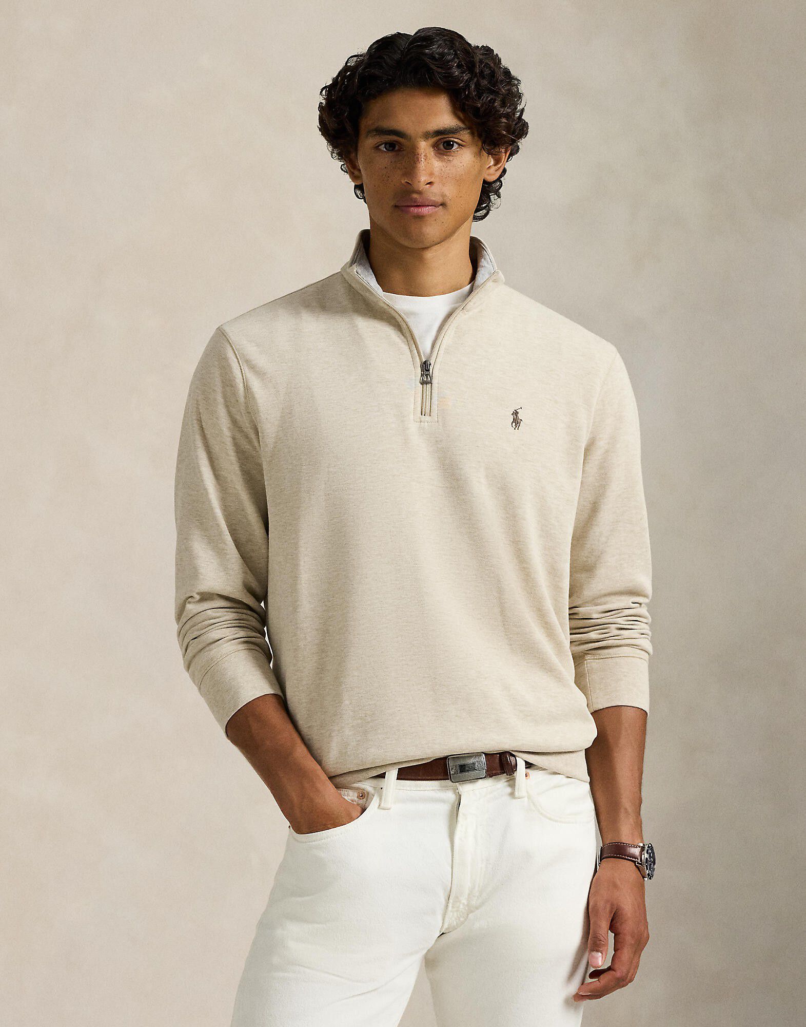 Luxury Jersey Quarter-Zip Pullover