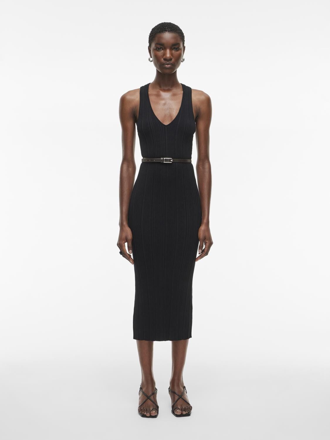 ROUSABINE KNITTED RACERBACK MIDI DR