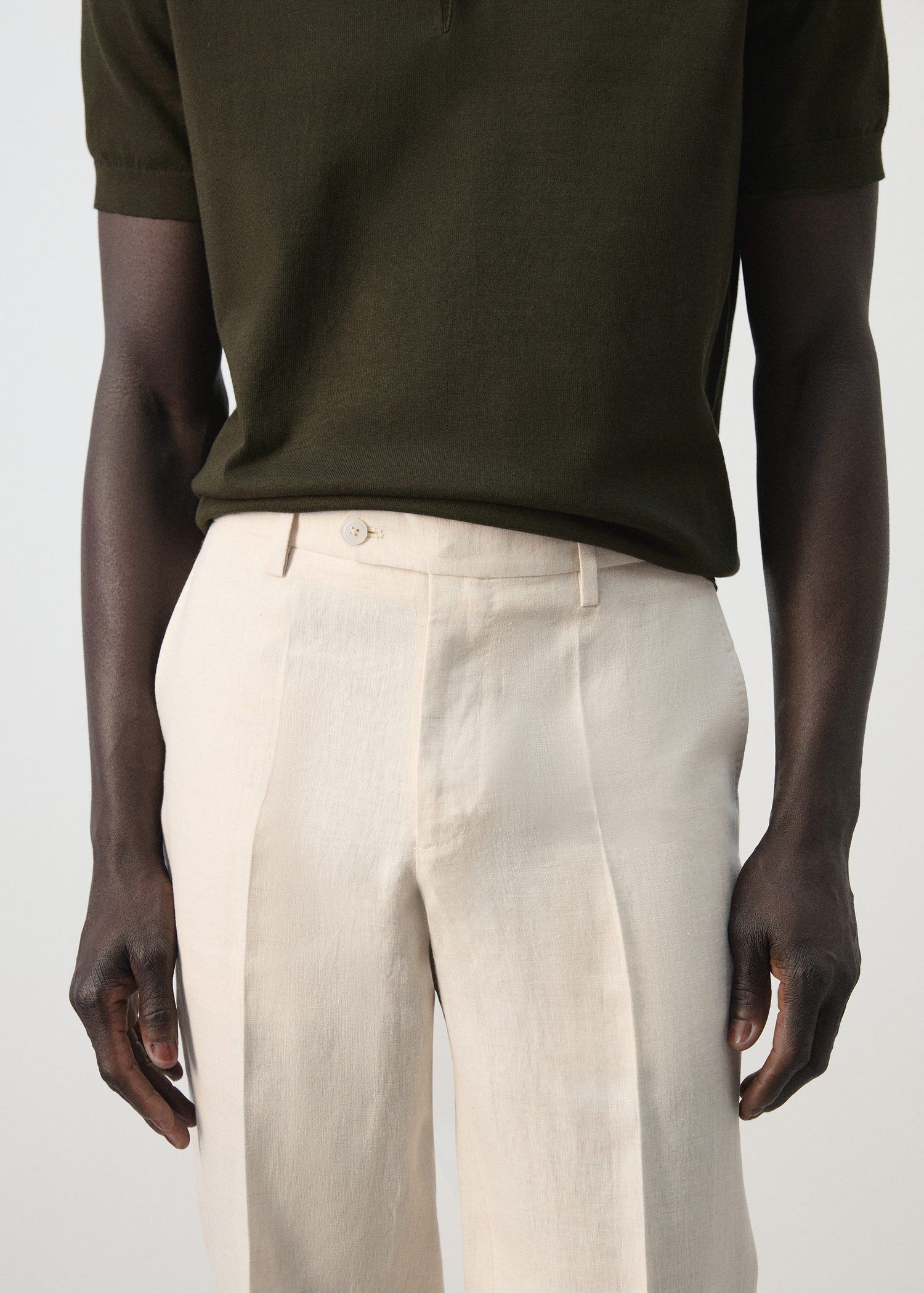 Amalfi 100% linen slim-fit suit tro