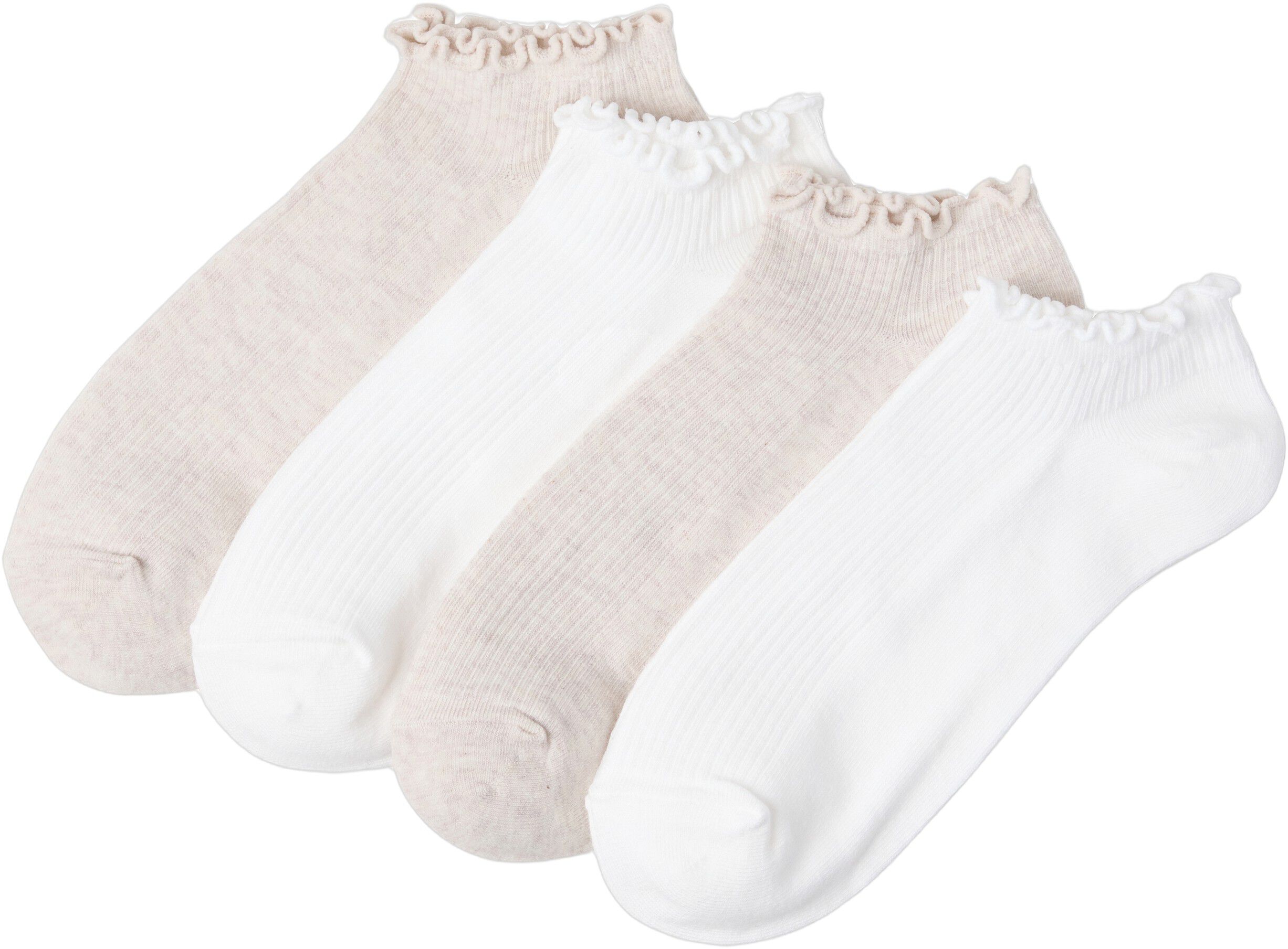 Four pairs of comfy ankle socks wit