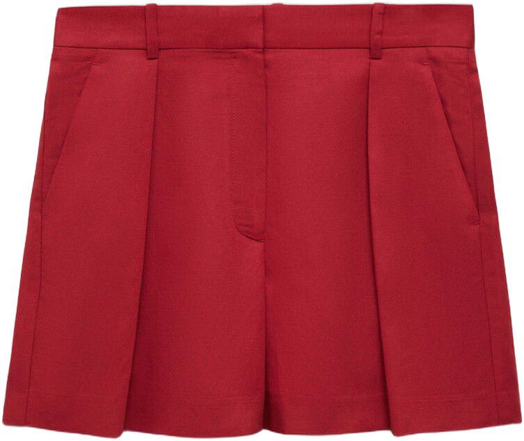 Linen-blend suit bermuda shorts