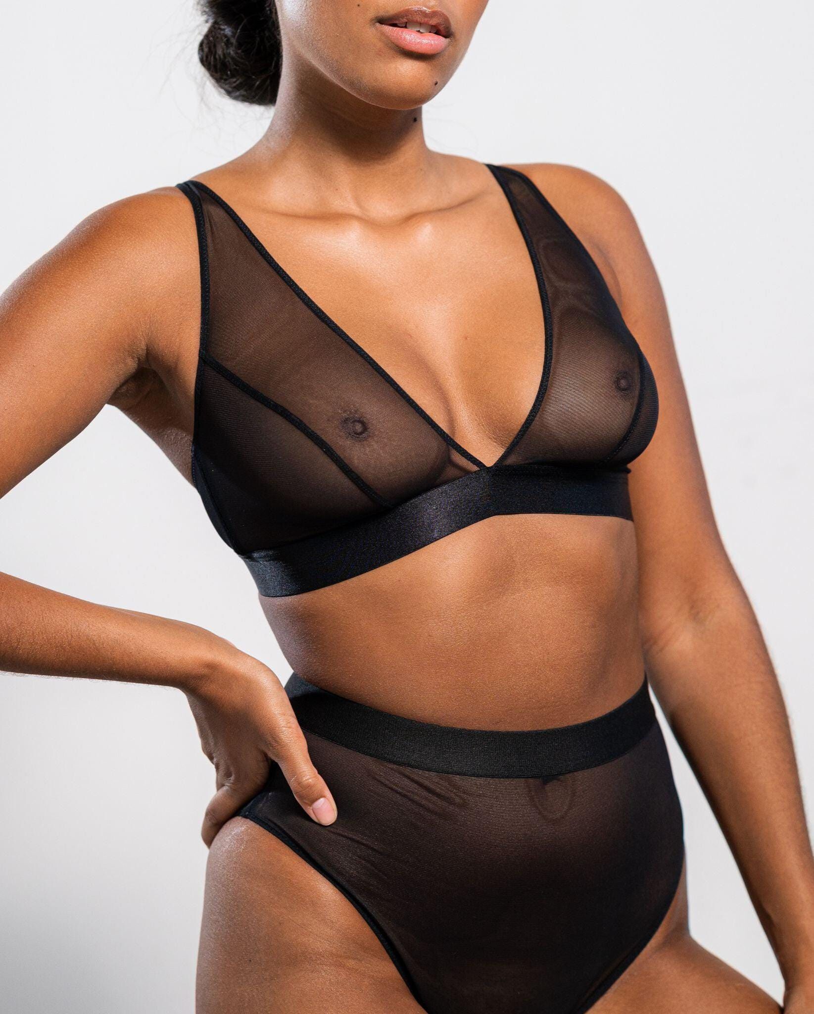 Mesh Plunge Bralette