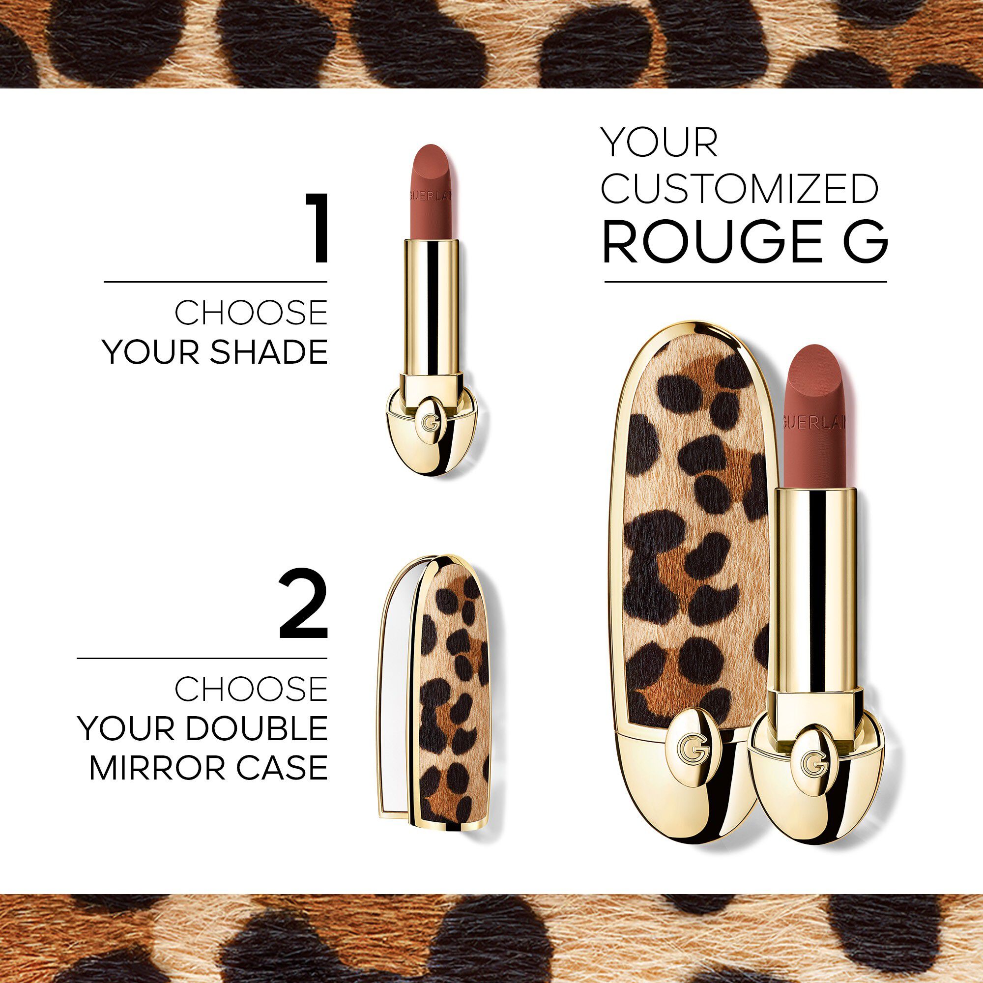 Rouge G The double mirror case - L'Art D&eacute;co