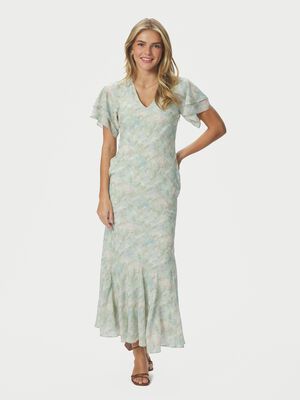 Celesse Print Chiffon Dress