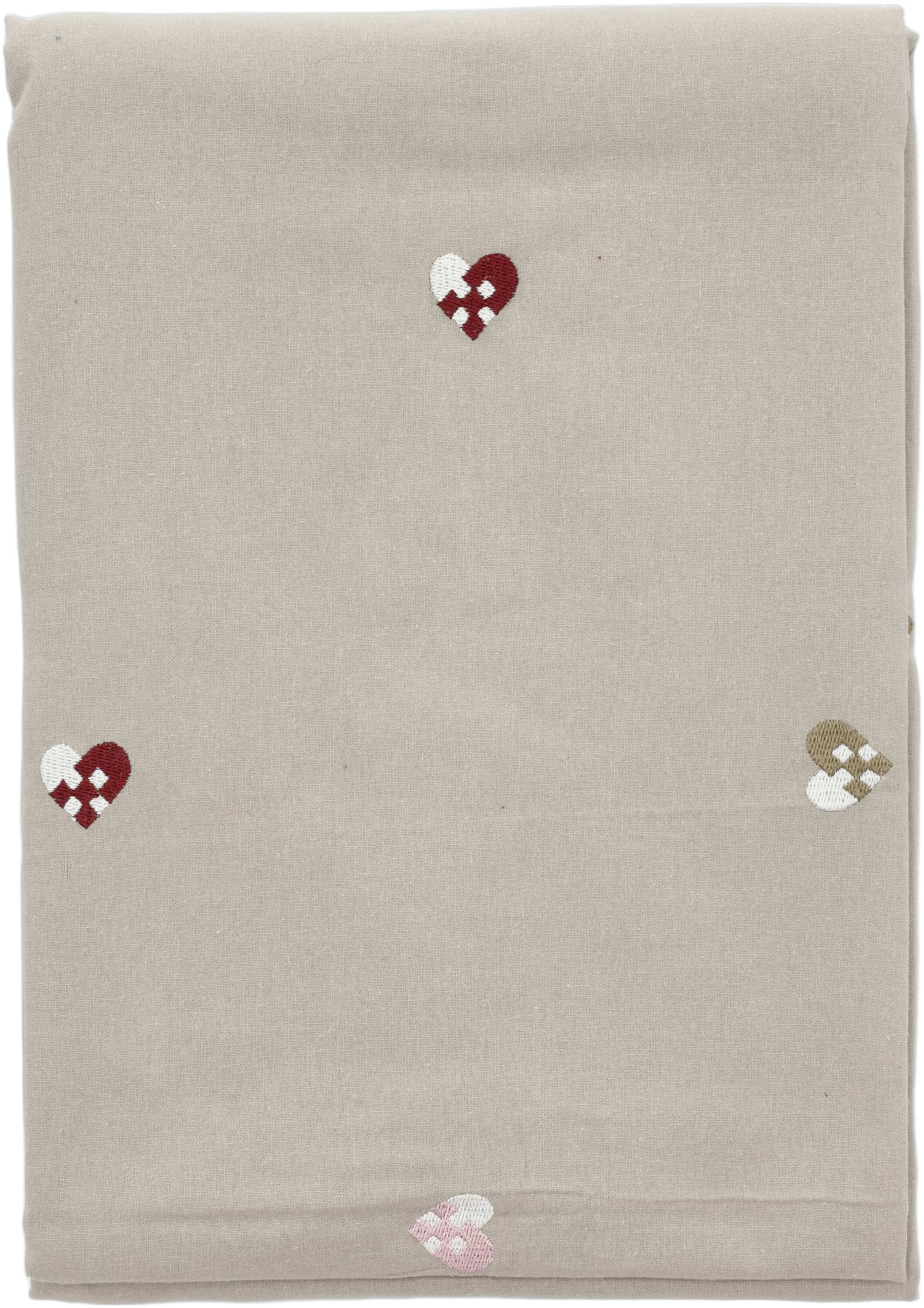 Julbordsduk 140x220 Christmas Hearts Embroidery Rose