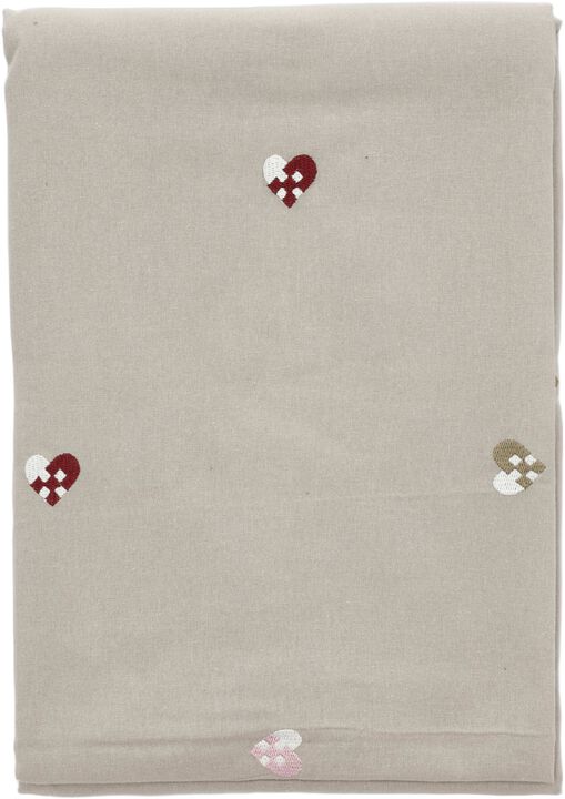 Julbordsduk 140x220 Christmas Hearts Embroidery Rose