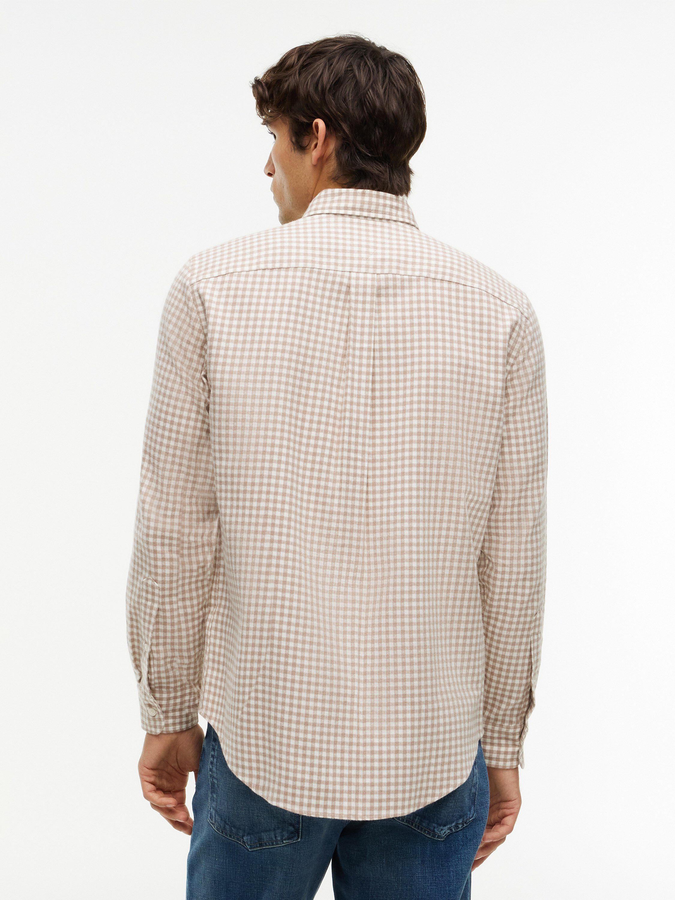 Regular Fit Gingham Dobby Flannel Shirt