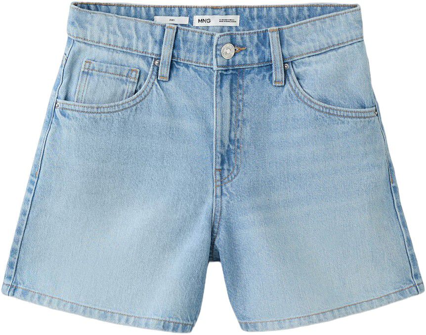 Straight-fit denim shorts