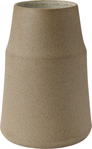 Clay vase H 18 cm warm sand