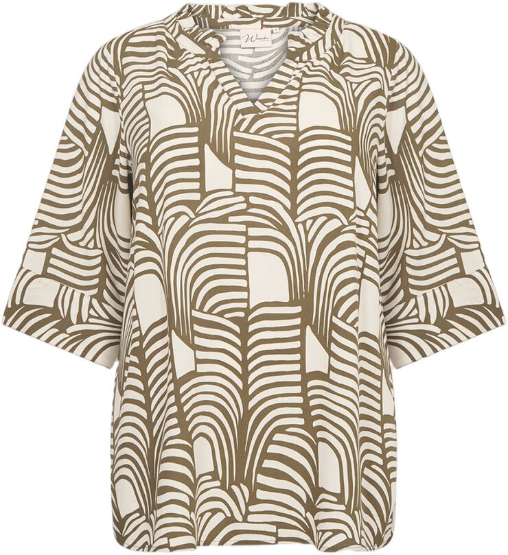 Curvy WA-LOVIS 2 Bluse Oliven