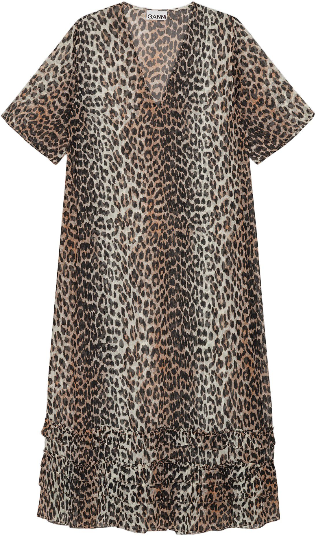 Light Chiffon Maxi Dress With Ruffl