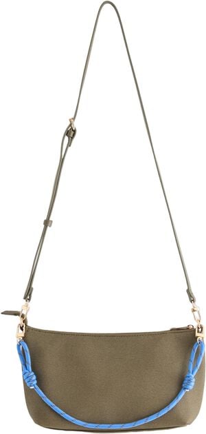 Skuldertaske med lynl&aring;slukning og e