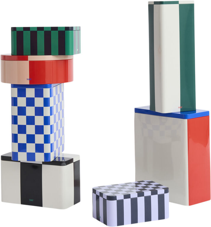 Tin Container-Small-Dark blue and l